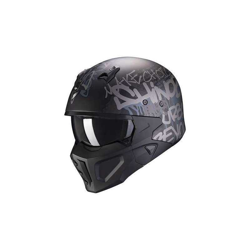 modularer Helm Scorpion COVERT-X WALL Matt Black-Silver