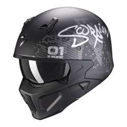 modularer Helm Scorpion COVERT-X XBORG Matt Black-Silver