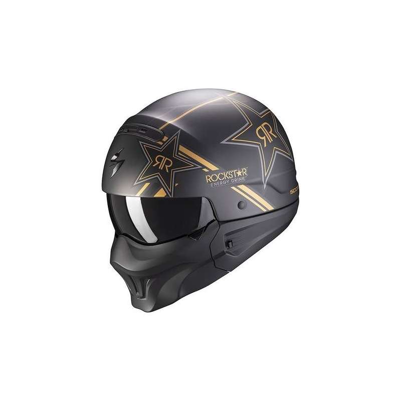 Casque modulable Scorpion EXO-COMBAT EVO ROCKSTAR Rockstar Gold