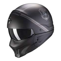 modularer Helm Scorpion EXO-COMBAT EVO UNBORN Matt Black-Silver