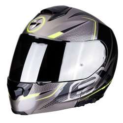 Casque modulable Scorpion EXO-3000 AIR CREED Titanium-Black-Neon Yellow