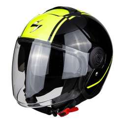 Casque jet Scorpion EXO-CITY AVENUE Black Metal-Neon Yellow