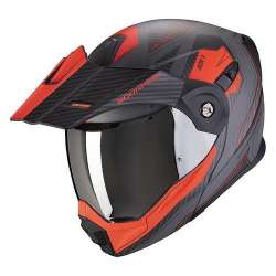 Casque modulable Scorpion ADX-1 TUCSON Matt Grey Cement-Red