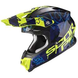 Casque Cross Scorpion VX-16 AIR ORATIO Black-Blue-Neon Yellow