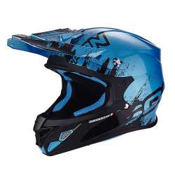 Casque Cross Scorpion VX-21 AIR MUDIRT Black-Blue sky