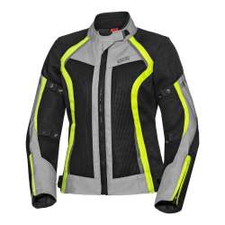 IXS Sport Femmes Veste Andorra-Air noir-gris-jaune