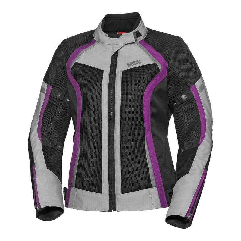 IXS Sport Femmes Veste Andorra-Air noir-gris-violet
