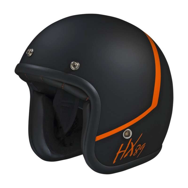 IXS Casque Jet 89 2.0 noir mat-orange