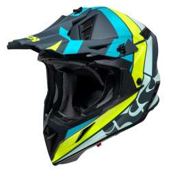 Casque Motocross iXS189 2.0 bleu mat-lime