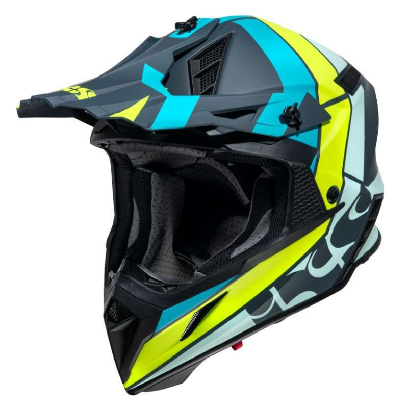 Motocrosshelm iXS189 2.0 blau matt-lime