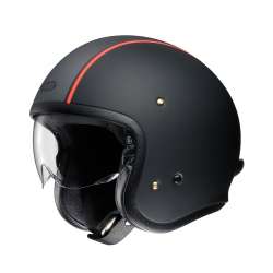 SHOEI Jethelm J-O Caburettor TC-8 schwarz matt-silber-orange