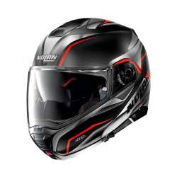 NOLAN Casque Ouvrable N100-5 Balteus N-Com -42 noir mat-rouge