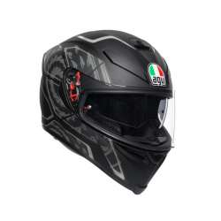 AGV Integralhelm K-5 S Tornado schwarz matt-silber