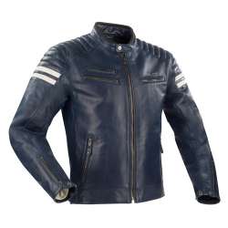 Segura Lederjacke Funky - Navy, Weiss