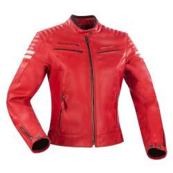 Segura Lederjacke Lady Funky - Rot, Weiss