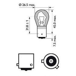 PHILIPS AMPOULE PY21W 12V 21W AMBER