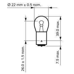 PHILIPS GLÜHLAMPE R5W 12V 5W