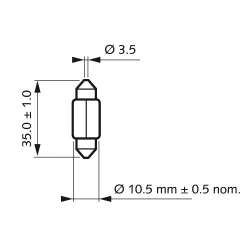 PHILIPS SOFFITTE C5W 12V 5W