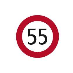 55 KM/H GESCHWINDIGKEITSAUFKLEBER