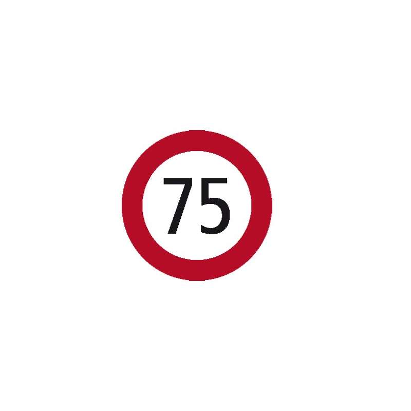 75 KM/H GESCHWINDIGKEITSAUFKLEBER