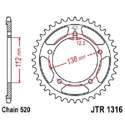 ZAHNKRANZ STAHL 520 (JTR1316.41ZBK / 10627-41)