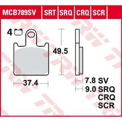 TRW BREMSBELÄGE RACING SCR