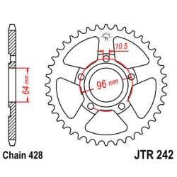 ZAHNKRANZ STAHL 428 (10203-53 / JTR242.53)