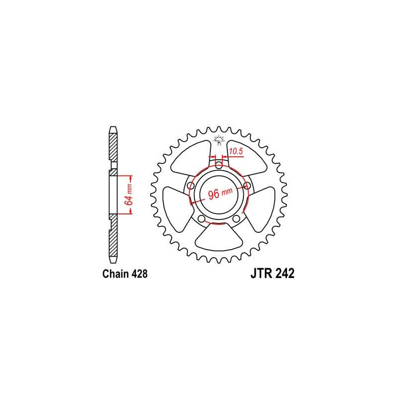 COURONNE 53 T. HONDA XL 125 R PROLINK