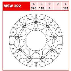 TRW DISQUE DE FREIN SUPERMOTO 320 MM