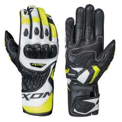 IXON RS CIRCUIT R Gants Été Noir-Blanc-Jaune Vif