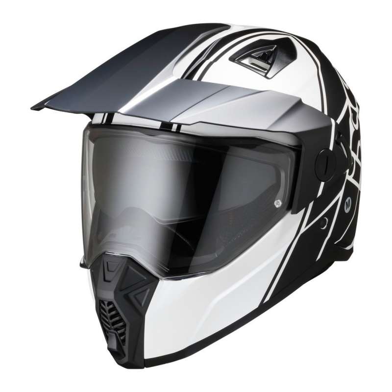 IXS Endurohelm 208 2.0 schwarz matt-weiss