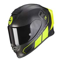 Casque Intégral Scorpion EXO-R1 CARBON AIR CORPUS II Noir Mat-Jaune Fluo