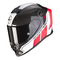 Casque Intégral Scorpion EXO-R1 CARBON AIR CORPUS II Noir-Rouge Fluo