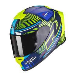 Casque Intégral Scorpion EXO-R1 AIR VICTORY Bleu-Jaune Fluo