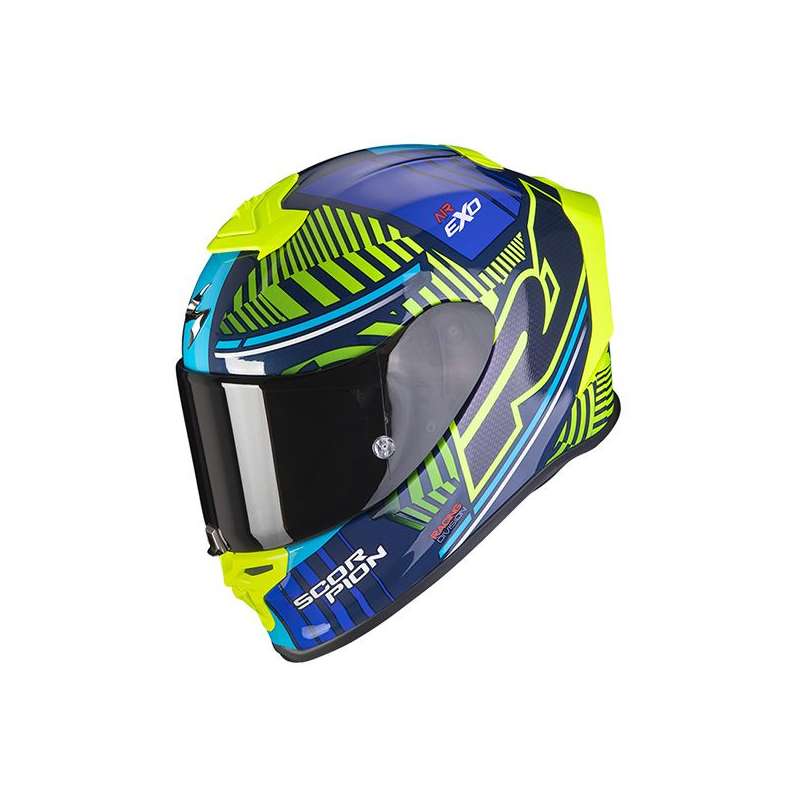 Casque Intégral Scorpion EXO-R1 AIR VICTORY Bleu-Jaune Fluo