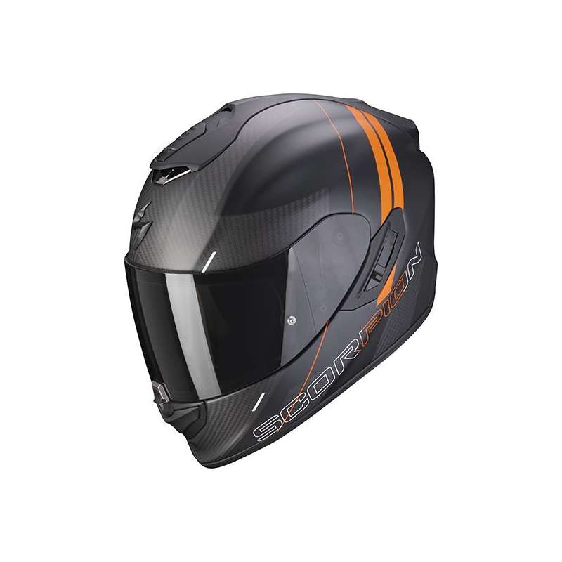 Casque Intégral Scorpion EXO-1400 AIR CARBON DRIK Noir Mat-Orange