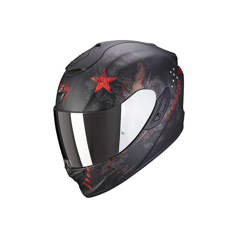 Casque Intégral Scorpion EXO-1400 AIR ASIO Noir Mat-Rouge
