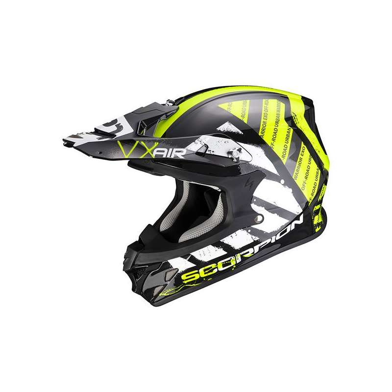Casque Cross Scorpion VX-21 Air URBA Noir-Jaune Fluo