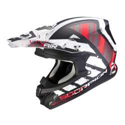 Casque Cross Scorpion VX-21 Air URBA Noir Mat-Blanc-Rouge