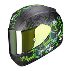 Casque Intégral Scorpion EXO-390 CUBE Noir Mat-Vert