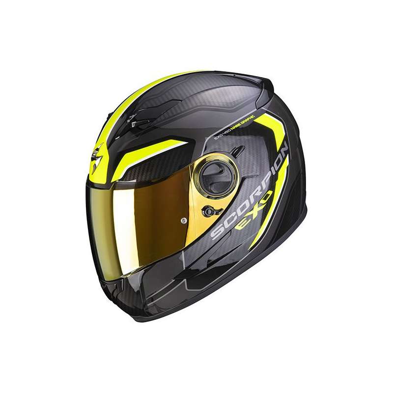 Casque Intégral Scorpion EXO-490 SUPERNOVA Noir-Jaune Fluo