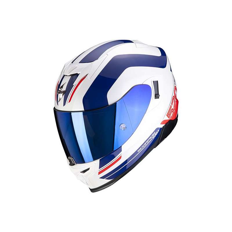 Casque Intégral Scorpion EXO-520 LEMANS Air Blanc-Bleu-Rouge