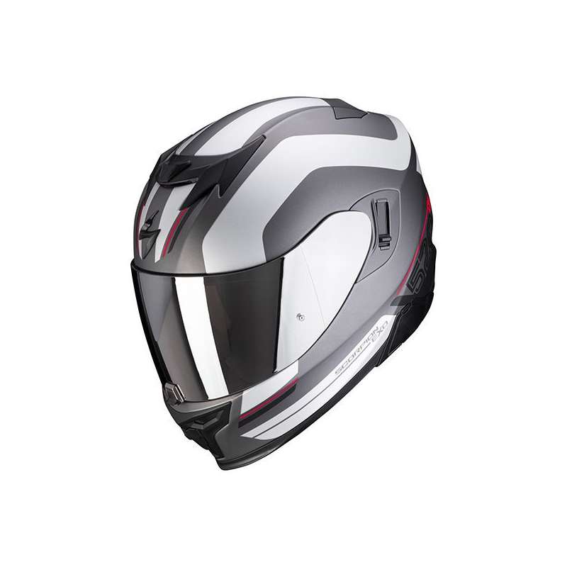 Casque Intégral Scorpion EXO-520 LEMANS Air Gris Mat-Rouge
