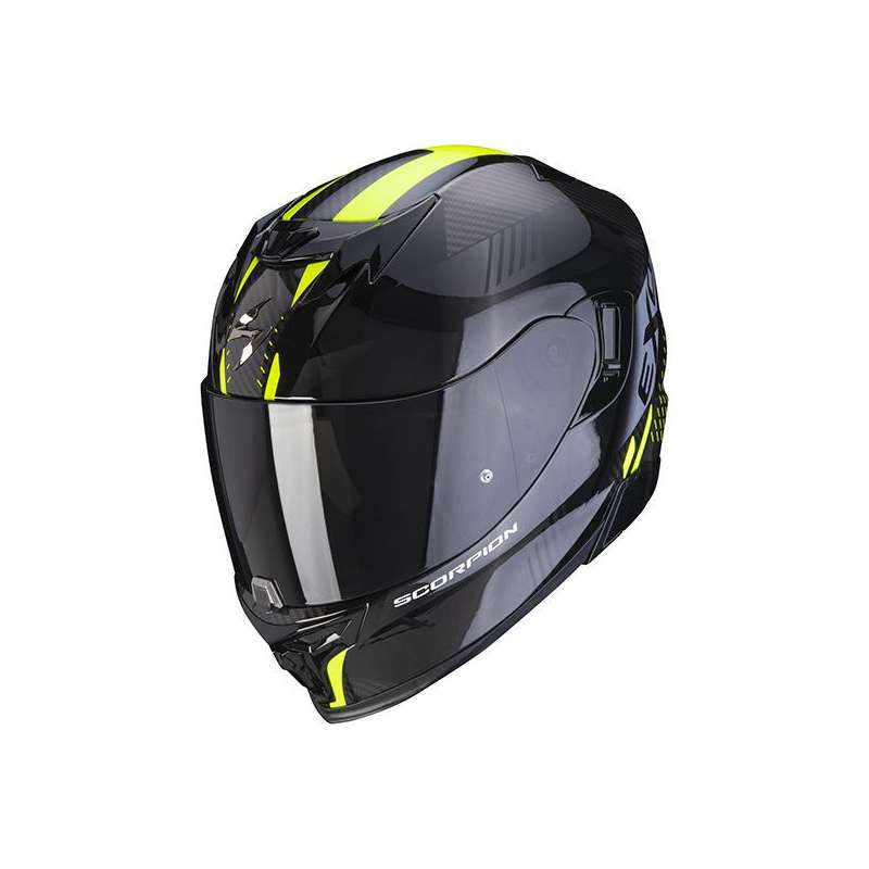 Casque Intégral Scorpion EXO-520 LATEN Air Noir-Jaune Fluo