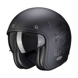 Casque Jet Scorpion BELFAST PIQUE Noir Mat-Argent