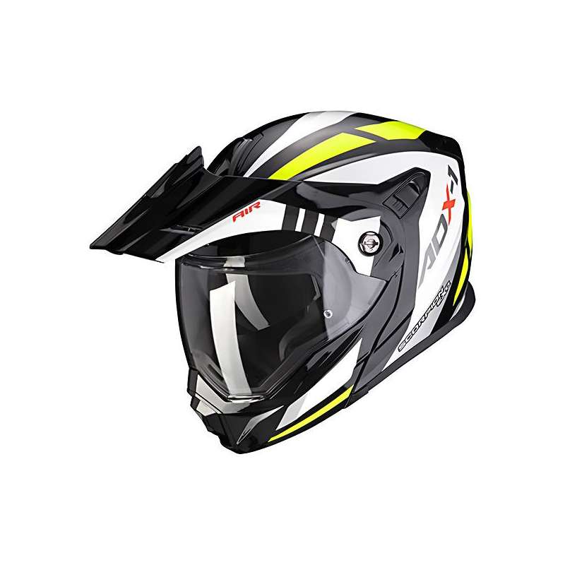 Casque modulable Scorpion ADX-1 LONTANO Noir-Jaune Fluo