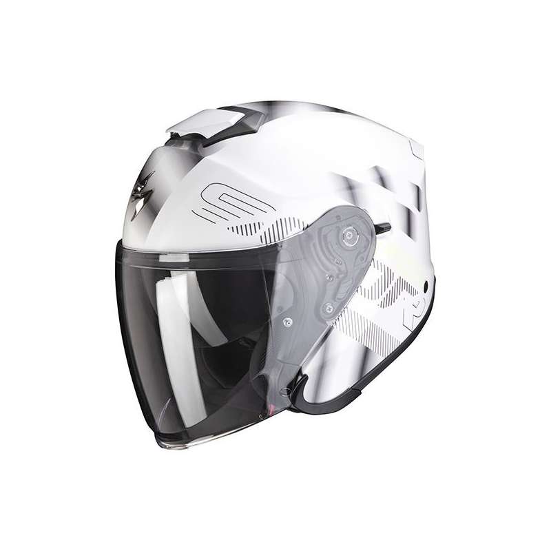 Casque Jet Scorpion EXO-S1 GRAVITY Blanc Perle-Argent