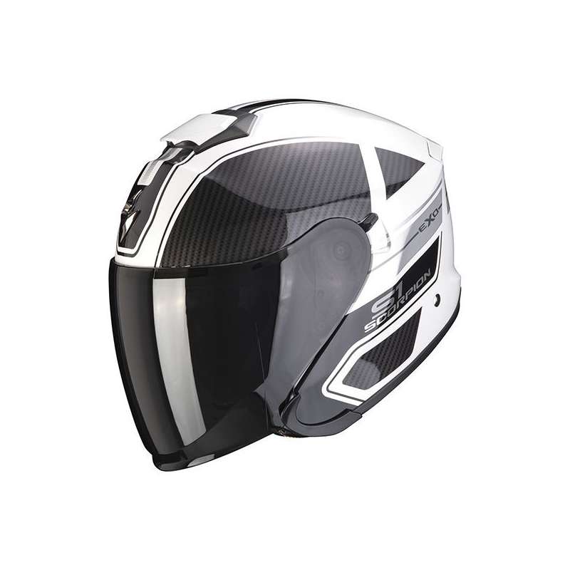 Casque Jet Scorpion EXO-S1 CROSS-VILLE Blanc-Noir-Argent