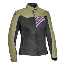 IXON ORION LADY Jacke + Wasserdichter Überzug Schwarz-Khaki-Rose