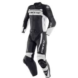 DAINESE Lederkombi 2-tlg. MISTEL schwarz matt-weiss